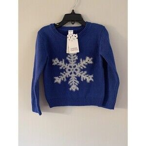 Harper Canyon Blue Surf Twinkle Snowflake Sweater Blue Size 2